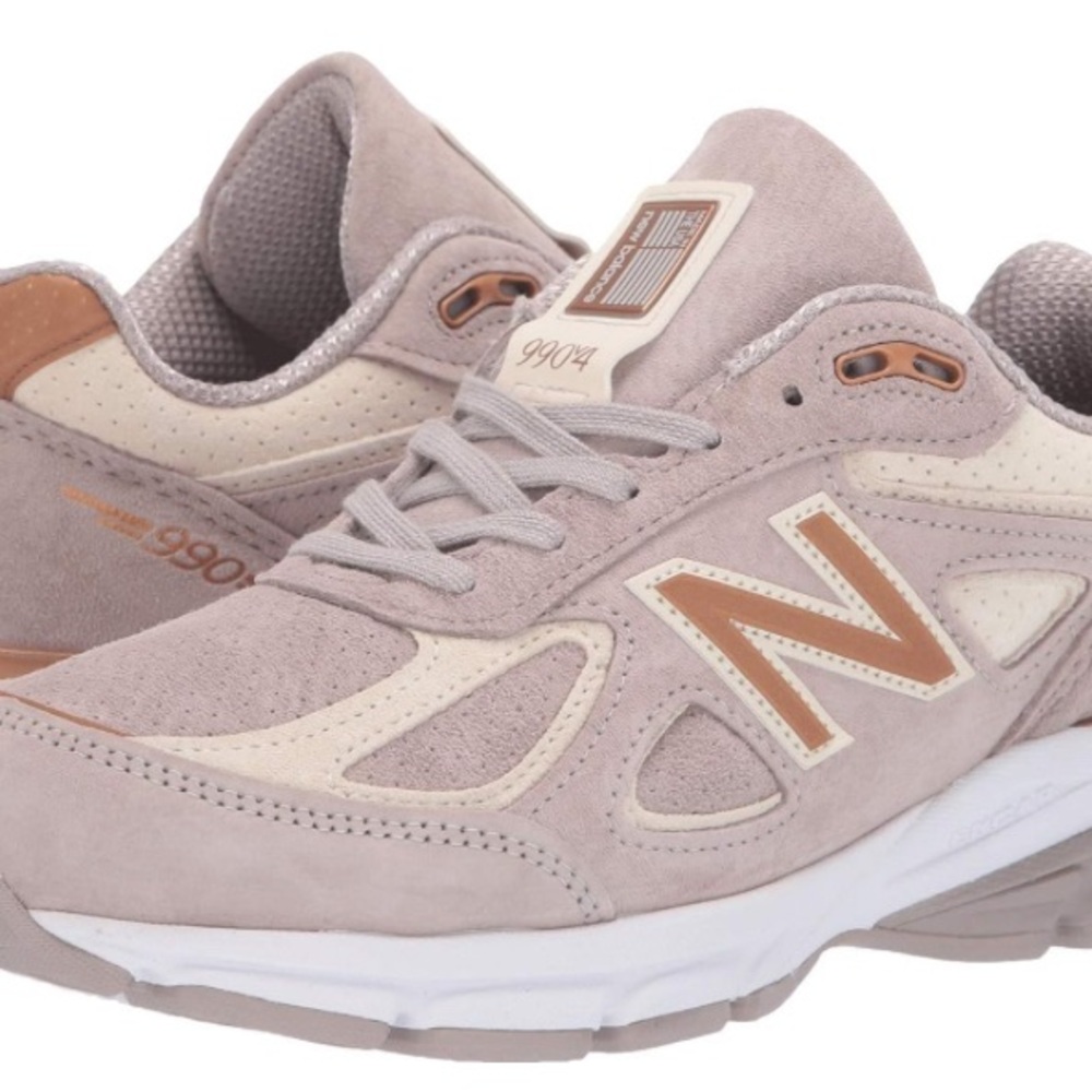 New Balance Women's Taupe and Cream Sneakers